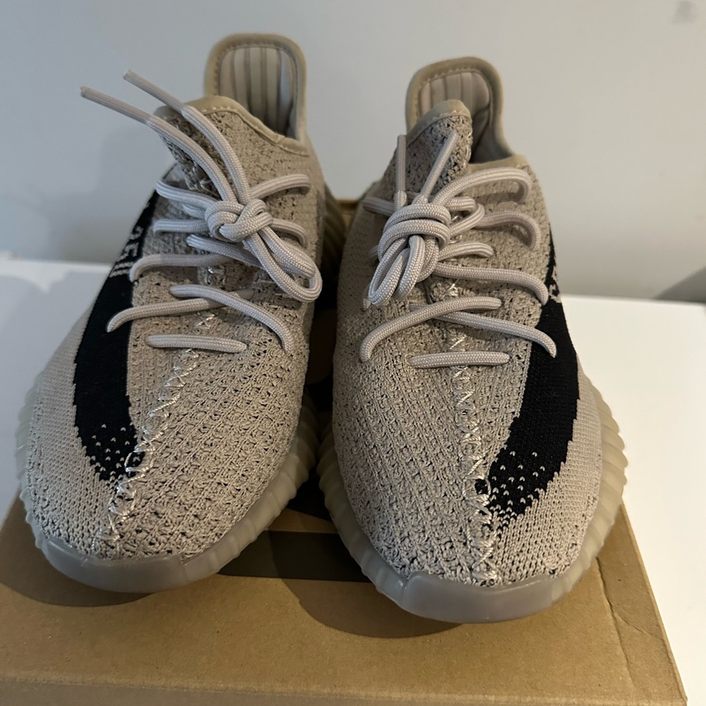 adidas Yeezy Boost 350 V2 Tan and Black Knit Sneakers